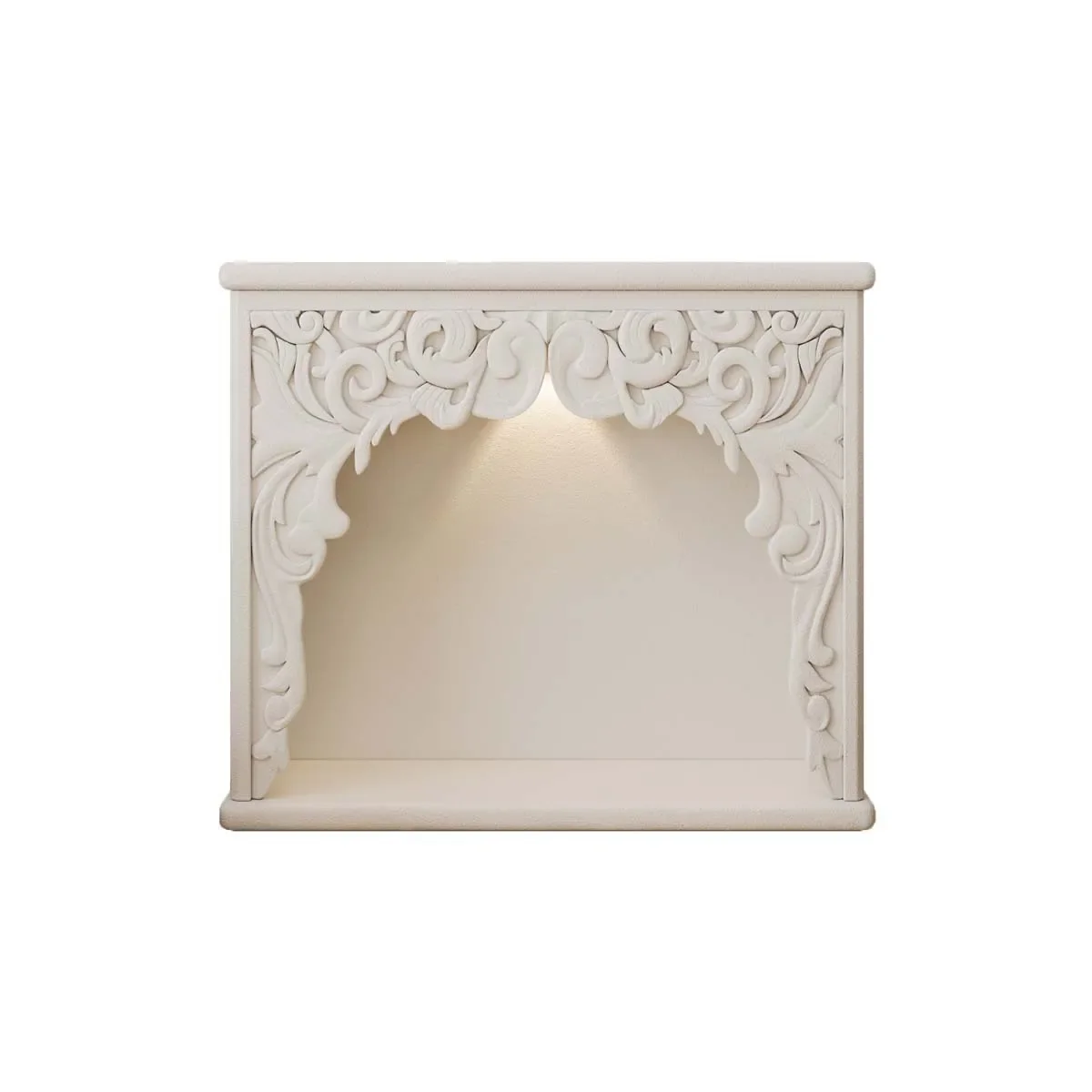 

French cream living room carved decorative cabinet retro decoration European entrance rack
