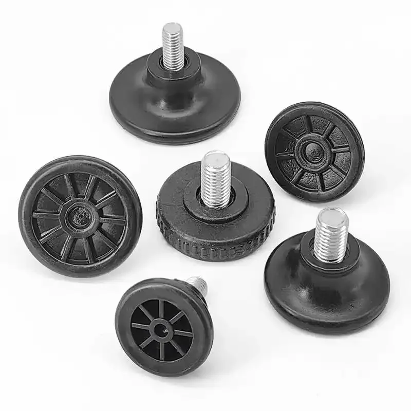 2/16Pcs Plastic Adjustable Feet Pad With Screw M6 M8 M10 Table Chair Balck Leveling Foot Pad Furniture Leg Anti-shock Protection
