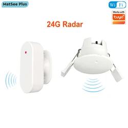 Smart Life WiFi Millimeter Wave 24GHz Radar Human Presence Detector APP Motion Sensor Luminance Sensor AC 110/220V DC 5V