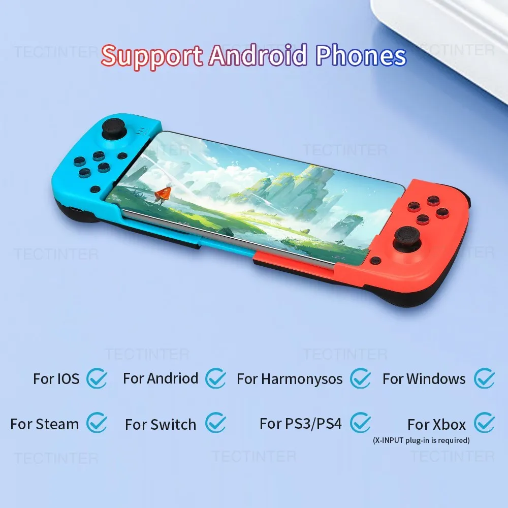 D3 Gamepad لمط سماعة لاسلكية تعمل بالبلوتوث للهاتف المحمول أندرويد قابل للسحب غمبد عصا التحكم للبخار/التبديل/PS4/PS3/PC/IOS