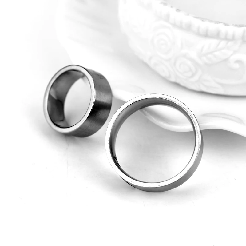 Movie Trendy Silver Color Deathly Hallows Stainless Steel Rings Geometric Circle Triangle Ring for Men Women Jewelry