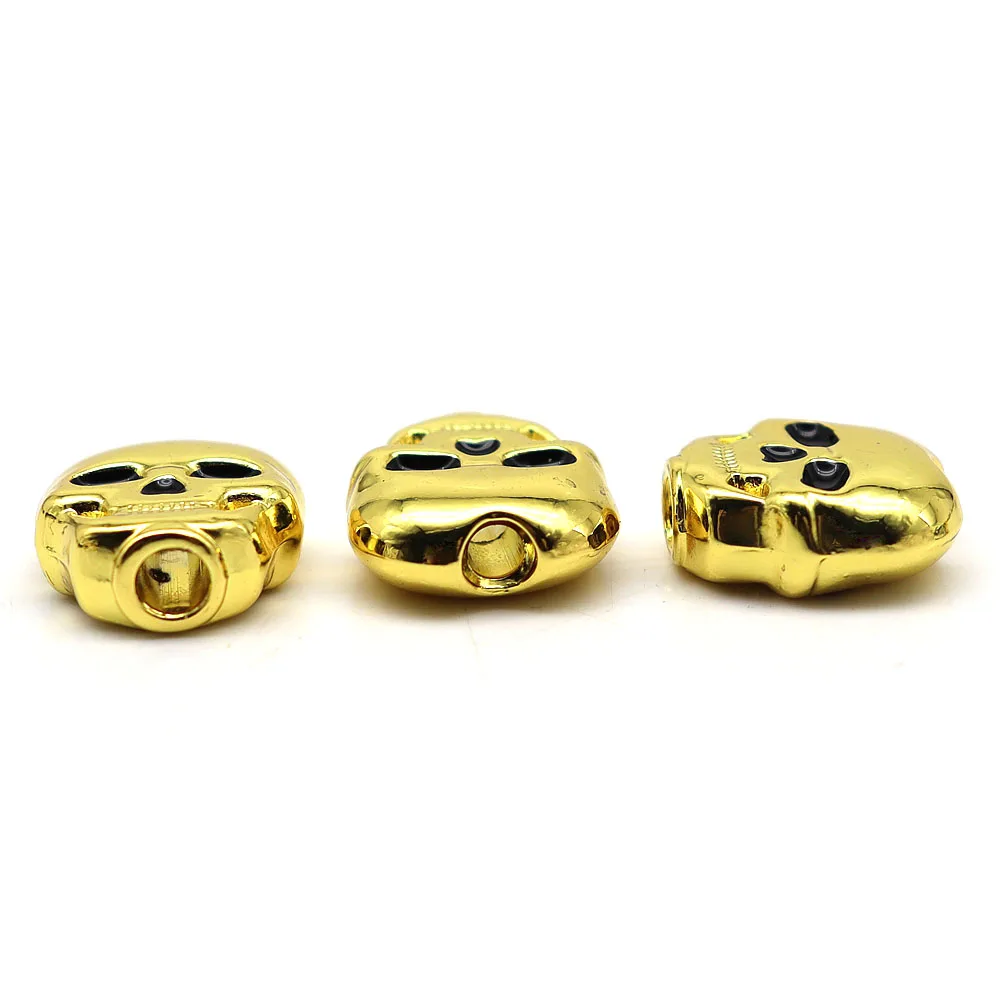 6 Stück Gitarren-Knopfgriffe in Totenkopfform aus Metall für Folk-, E- und Akustikgitarren – Detail 7
