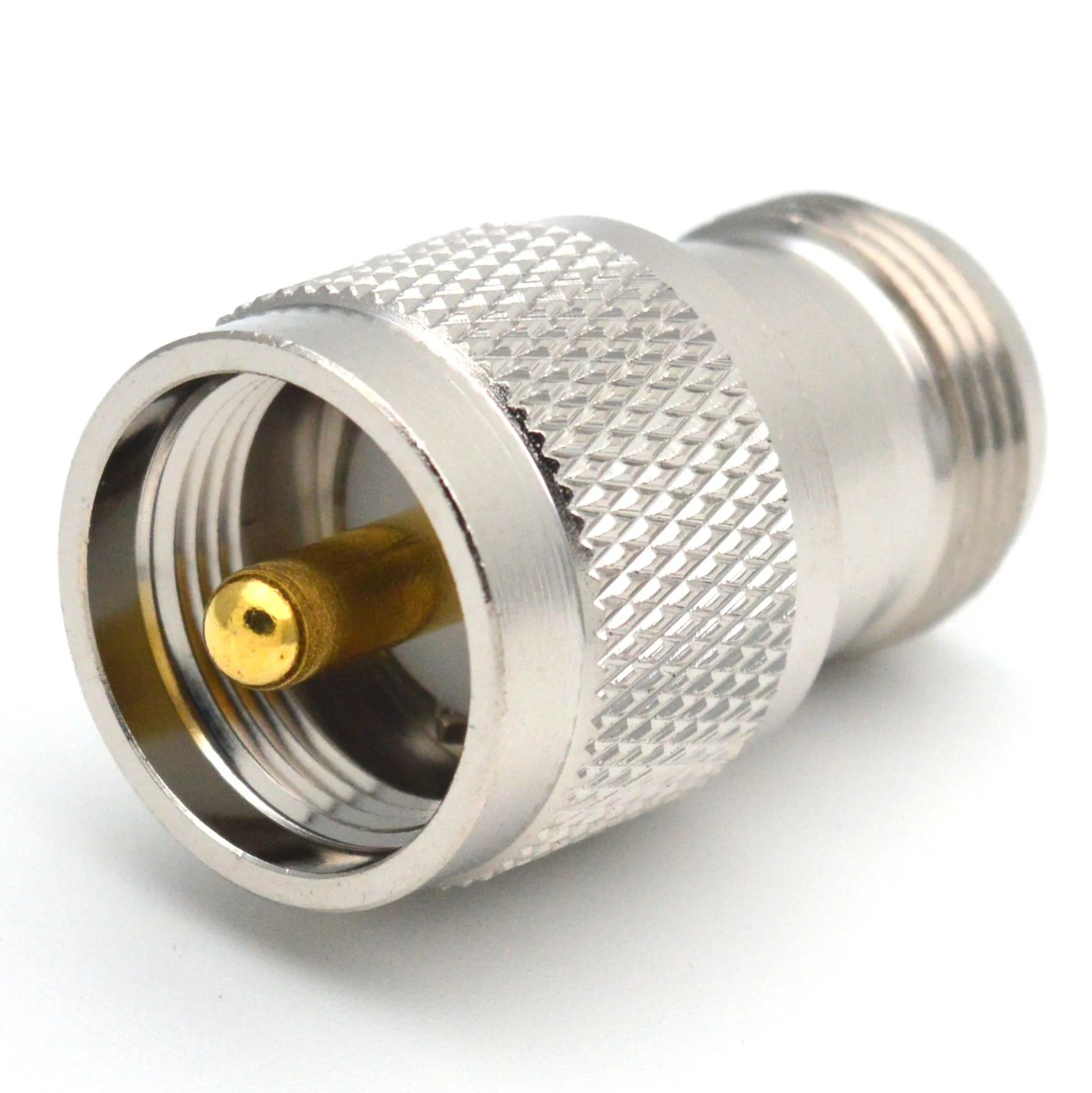 N-Buchse auf UHF-Stecker PL259 Koaxialadapter aus Kupfer/Messing, gerader HF-Stecker für Antennenkabel und Radio – Detail 3
