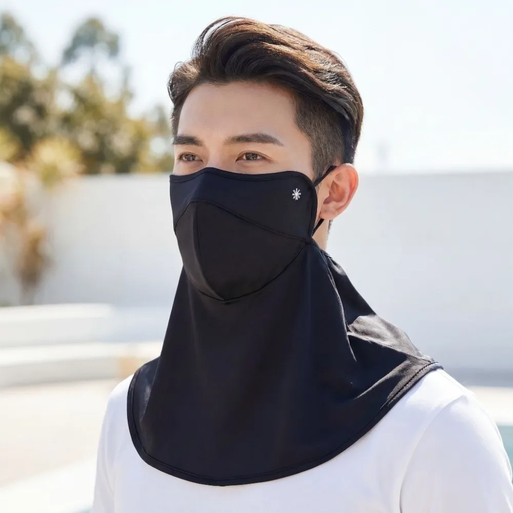 

Daily Satin Neck Sunscreen Mask Elastic Thin Face Sun Protection Lightweight Solid Color Breathable Sunshade Mask Beach