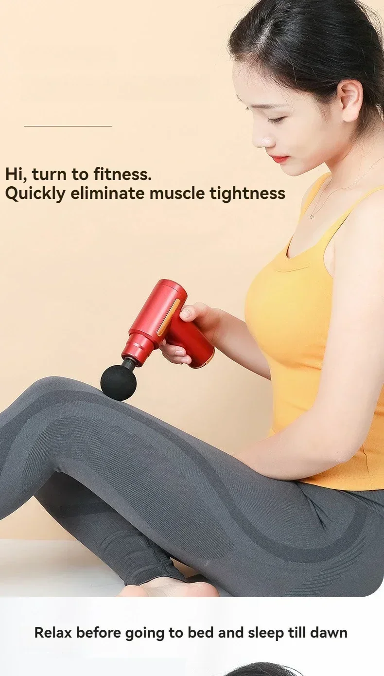 Potable Push button Muscle Massage Gun Body Massager For Body Back And Neck Leg 24