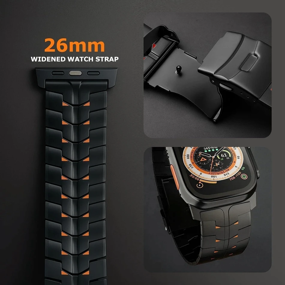 Titanium Watch Bands for Apple Watch Ultra 3/2/1 49mm Series 11 10 46/45/44/42 mm SE 9 8 7 6 5 4 Lightweight Strap for Men