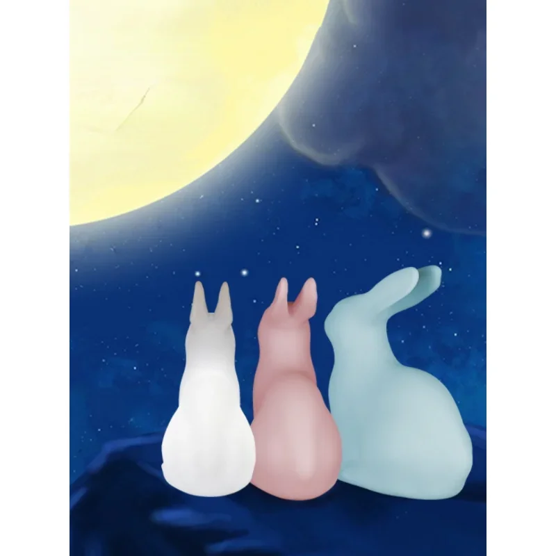 Outdoor Luminous Rabbit Lights Lawn Decoration Lighting Lights Mid-Autumn Festival Lights Set Props Lights 16 Color Dimming LED