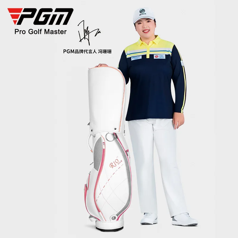PGM Korean Style Golf Bag Women's PU Standard Lightweight Portable Breathable Waterproof Club Bag Can Hold 13-14 Golf Club Bags