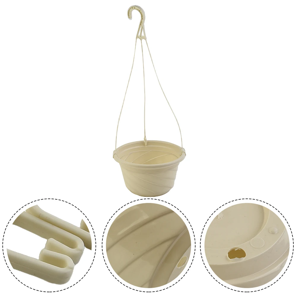 1 stücke Hängen Blume Blumentopf Korb Blumentopf Stehen Mit Haken Hause Balkon Kunststoff Hängen Töpfe Garten Dekoration