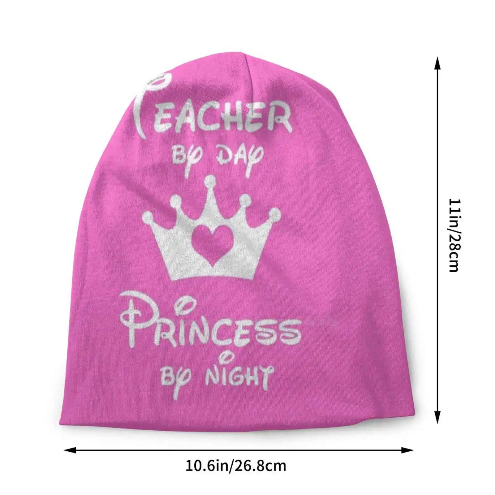 Teacher By Day Princess By Night Knitted Hat Warm Beanie Outdoor Caps Princesses Belle Ariel Jasmine The The Little Mermaid