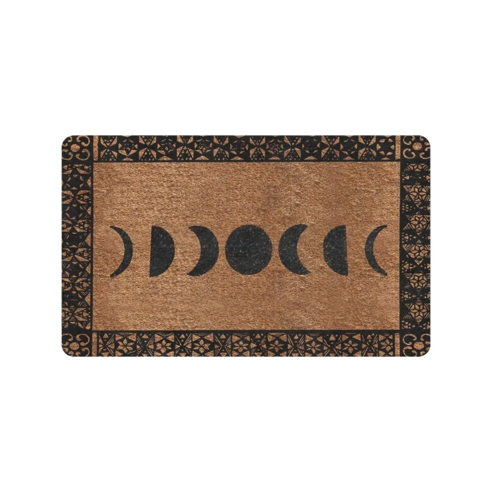 Moon Phases Astrology Gift DDoormat Rubber Bathroom Kitchen Mat Garden Garage Door Floor Mat Non-Slip Carpet Entrance Rug