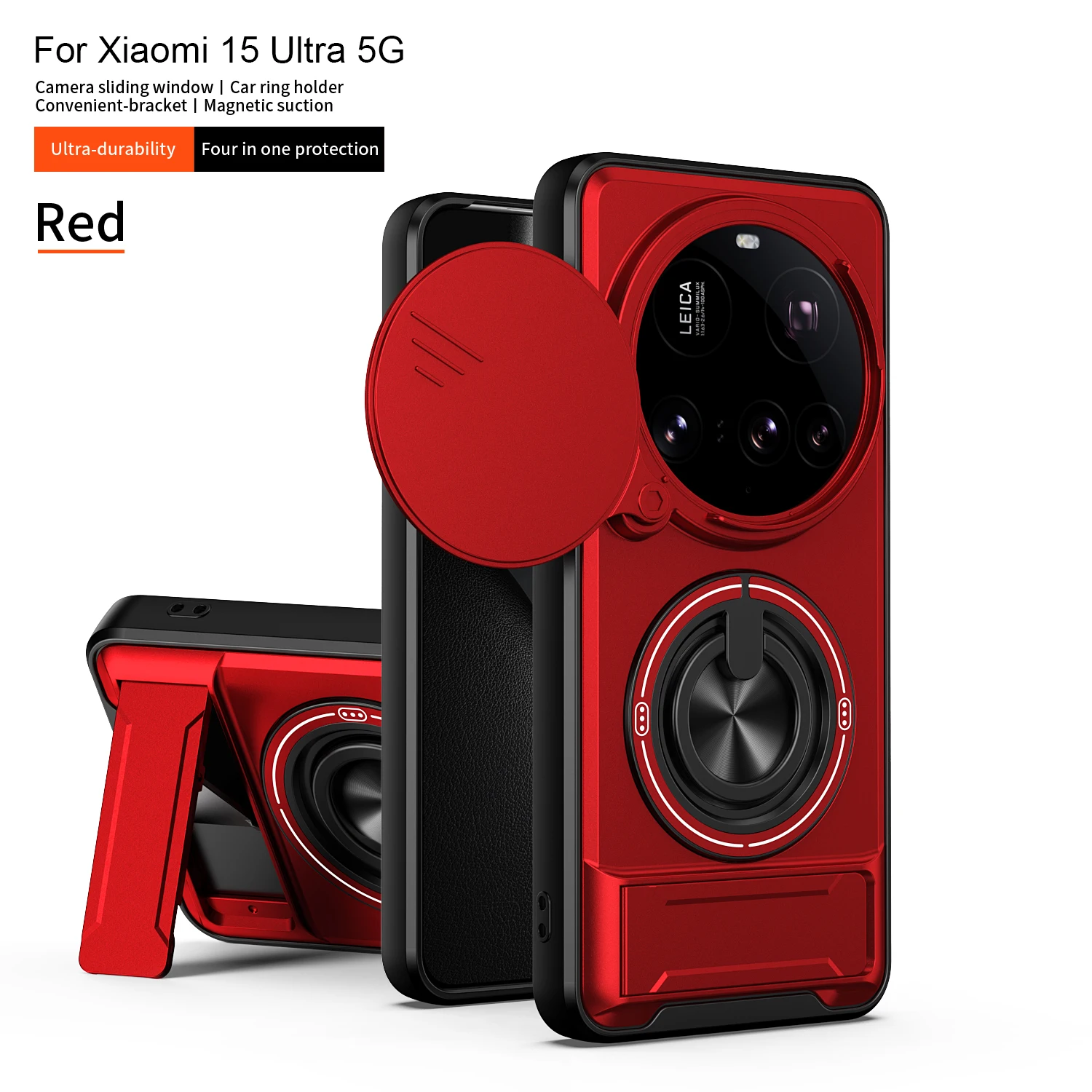 For Xiaomi 15 Ultra Case Xiaomi Mi 15 Ultra Cover Cases Magsafe Magnetic Fold Holder Military Armor Camera Protection Cover view 4