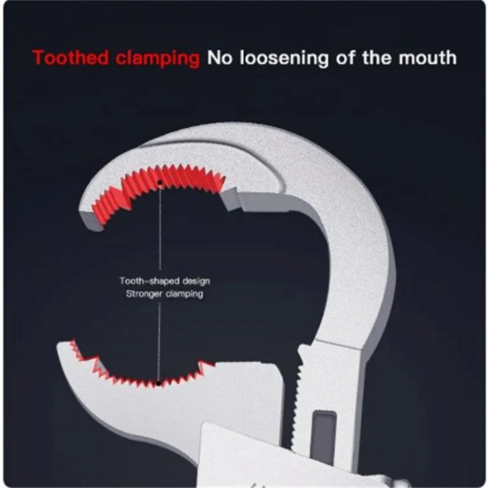 1 Set Universal Adjustable Wrench With 3 Chuck Multifunctional Double-ended Bath Wrench Bathroom Repair Hand Tool