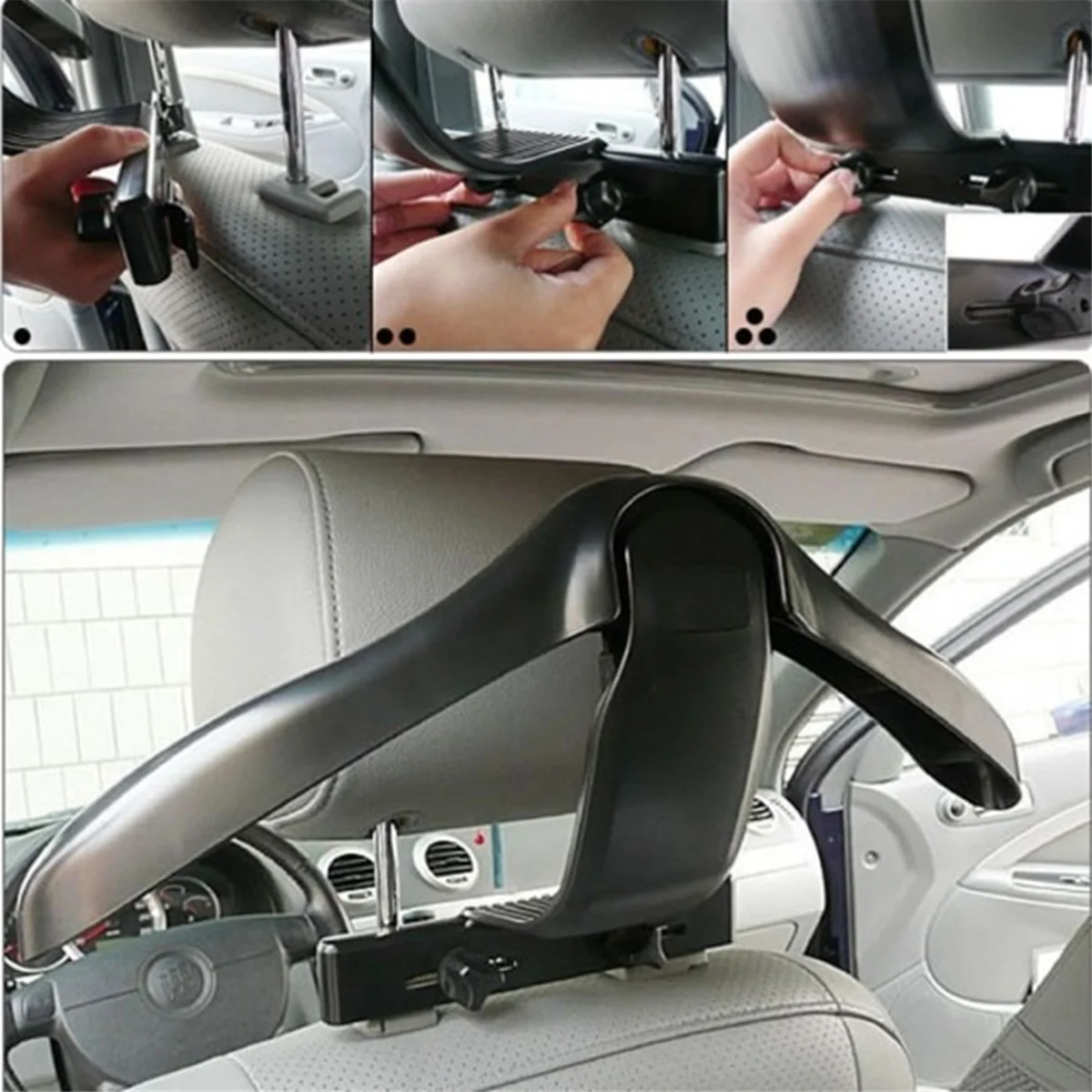 

Reliable-Car Clothes Hanger, Car Back Seat Headrest, Clothes and Coat Suit Hooks, Car Back Seat Back Folding Clothes Hanger-ABIQ