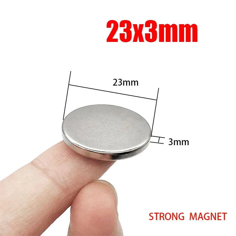 2/5/10/20PCS 23x3mm Rare Earth Strong Neodymium Magnets Small Round Magnetic Sheet Disc Permanent Fridge Magnets Fishing 23*3mm