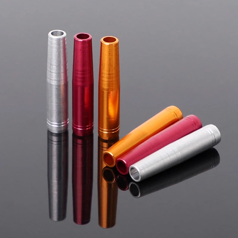 12/20pcs OD 8mm 5/16inch Aluminum Arrow Outer Insert Seat For Wooden Bamboo Arrows Connect Arrow Point Broadhead Arrowhead