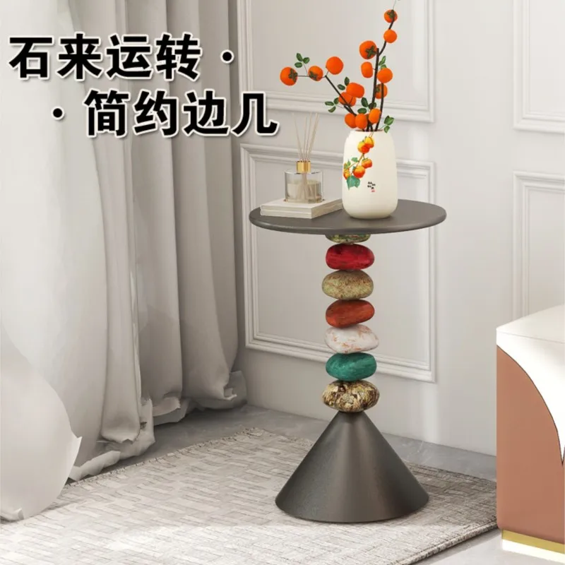 MOMO Creative Side Table Small Coffee Table Living Room Sofa Side Table Balcony Small Tea Table Shelves Flower Pot Holder