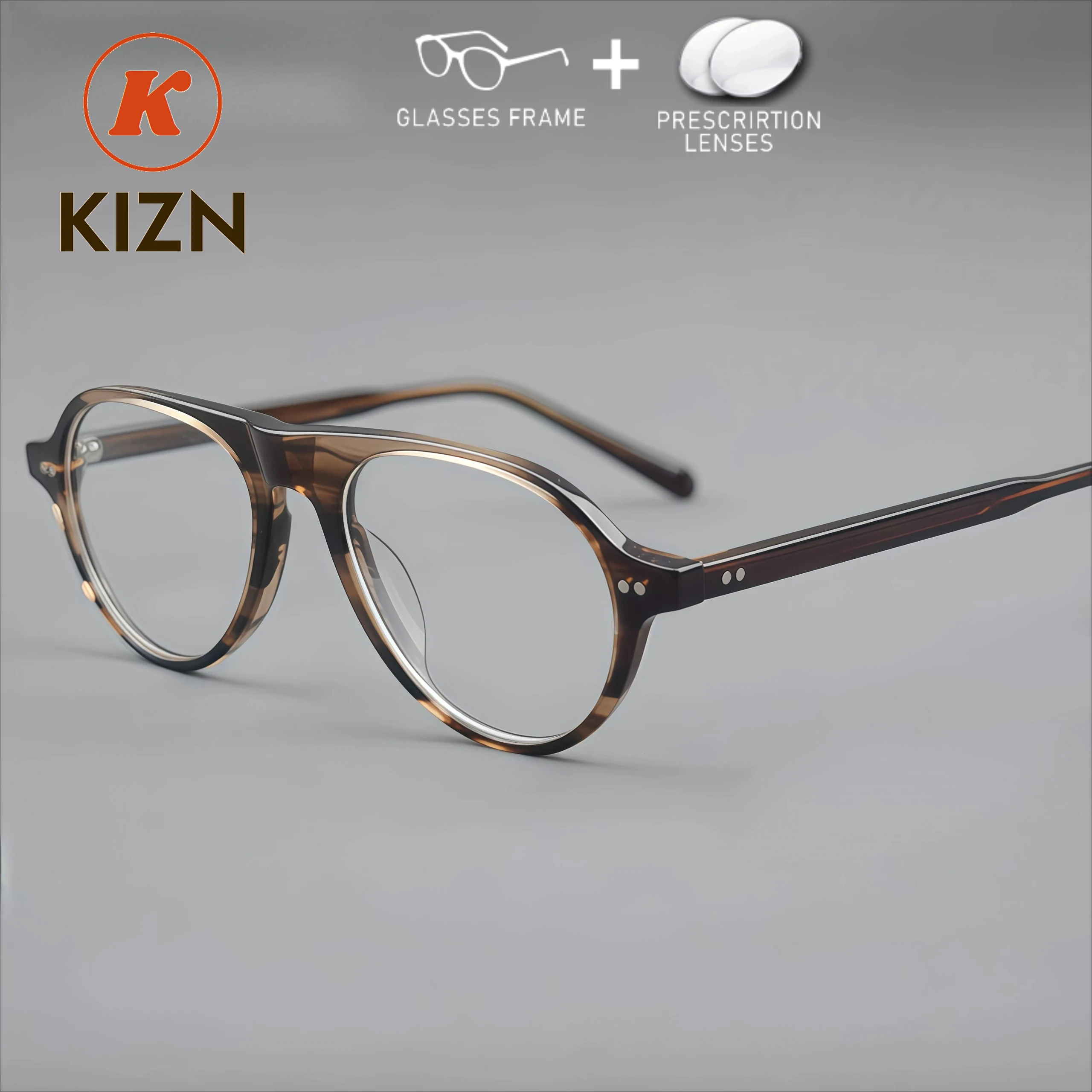 

Pilot Eyewear Lenses Progressive Myopia Acetate Optical Glasses Men's Prescription Recipex Reading Eyeglasses Anti Reflection