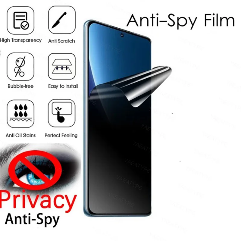 Privacy Hydrogel Film For Samsung A40S S8 S4 Xcover 5 J7 2015 Active S20 M01 Core J2 Core 2020 Anti-Spy Screen Protectors