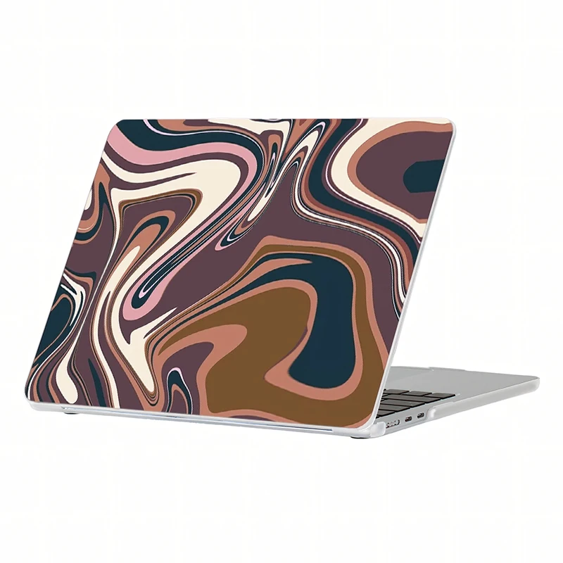 

Vintage Brown Marble Hard PC Laptop Case for MacBook Air Pro 13 13.6 14 15 16 Inch Anti-Scratch Shockproof Protective Cover