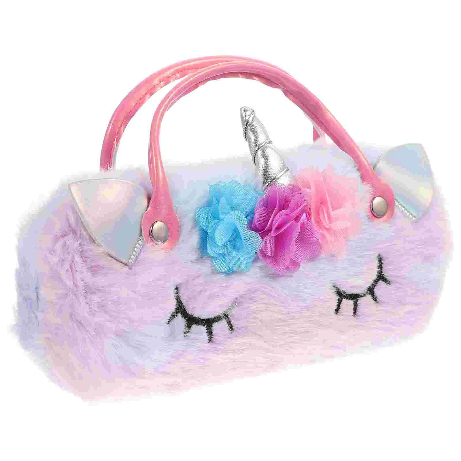 Unicorn Glasses Case Holder for Kids Purse Portable Handheld Eyeglass Sunglasses Plush Pouch Child Handbags