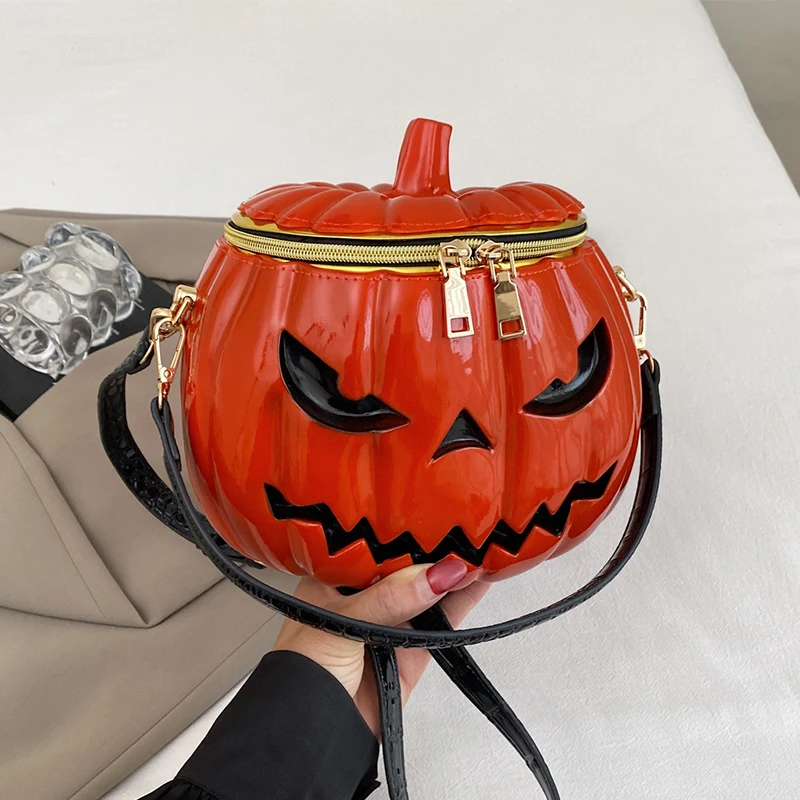 

Оригинальная сумка с тыквой на Хэллоуин, индивидуальное ведро, креативная сумка с забавным лицом, акриловая сумка через плечо, роскошный дизайнерский клатч