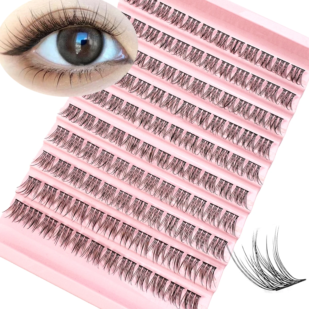 1/صندوق 120 حزم المنك كاذبة رمش الطبيعية الروسية ثلاثية الأبعاد laes الفردية رمش تمديد العنقودية ماكياج أداة رموش بالجملة