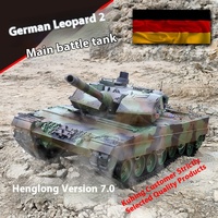 Henglongku Soldier German Leopard 2A6 3889 Metal Remote Control Main Battle Tank Off road Launch Smoke Military Model Toy