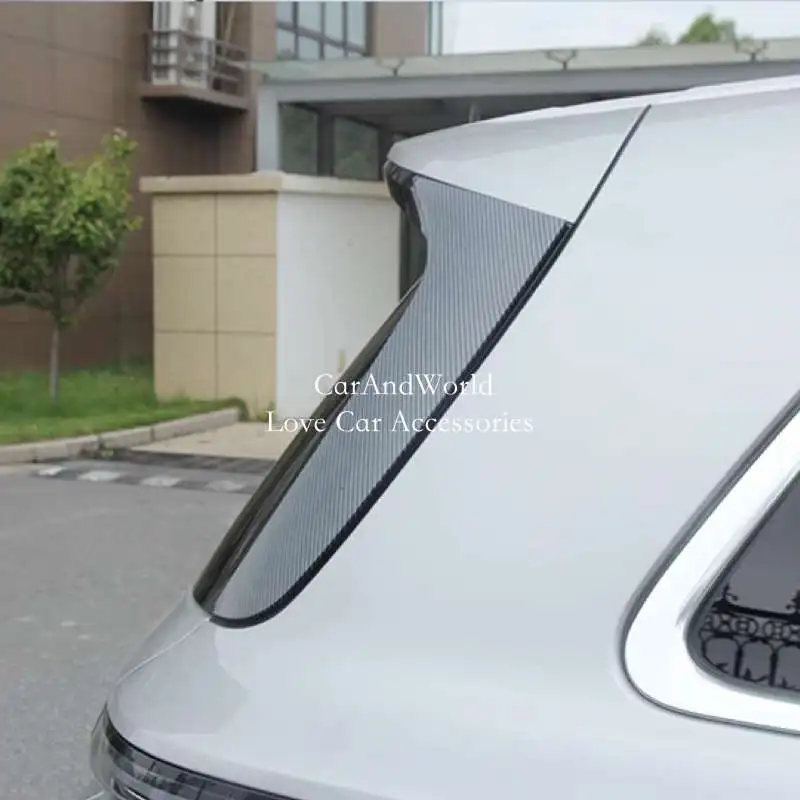 For LEADING IDEAL LiAuto L9 2022-2024 Tail Wing Rear Trunks WIndow Triangle Pillar Cover Trims ABS Chrome Car Accessories