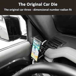 Dashboard Side Phone Holder Mount Aluminum Alloy For Land Rover Defender 90 110 2020 2021 2022 Car Accessories