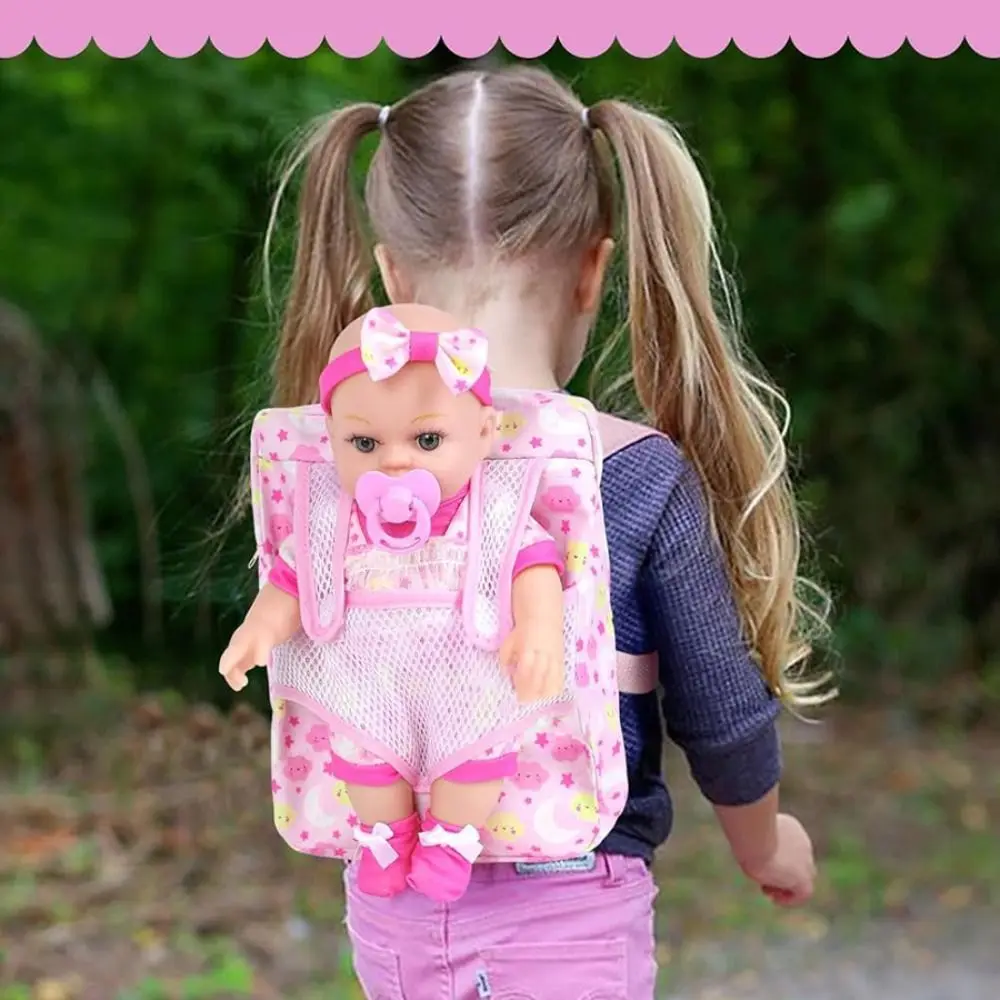 

Модный 12-дюймовый рюкзак с милым цветком, сумка с аксессуарами, портативный легкий комбинированный рюкзак