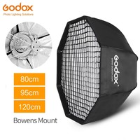 Godox SB-UE 80cm 95cm 120cm Portable Octagonal Umbrella Softbox with Honeycomb Grid for Bowens Mount Studio Flash Softbox