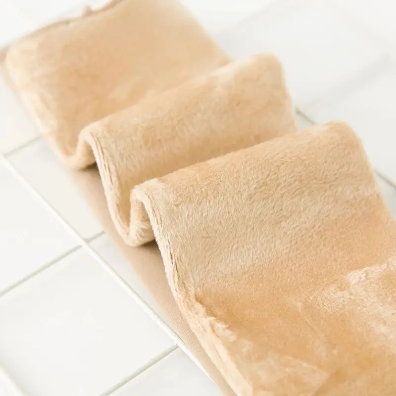 Women Winter Warm Socks Solid Color Comfortable Fleece Thick Stocking Soft Boots Sleeping Sock Female Elasticity Velvet Socks