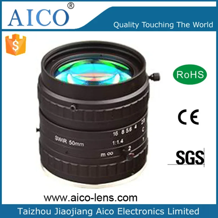 1inch Image Format Manual Iris 50mm Focal Length 50 mm C Mount Short Wavelength Infrared IR Industrial Vision Swir Cctv Lens
