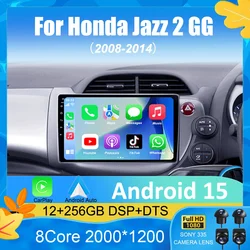 Android 15 Car Radio For Honda Jazz 2 GG 2008 - 2014 Fit 2 GE GP GE 2007 - 2014 RHD Player Multimedia Navigation Stereo GPS