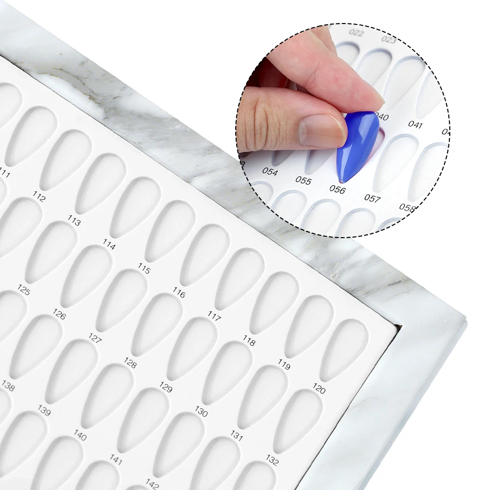 160/216/320 Colors Marbling Nail Display Book Nail Polish Books With Fake Nails Tips False Nails Styles Showing Book Nails Tool