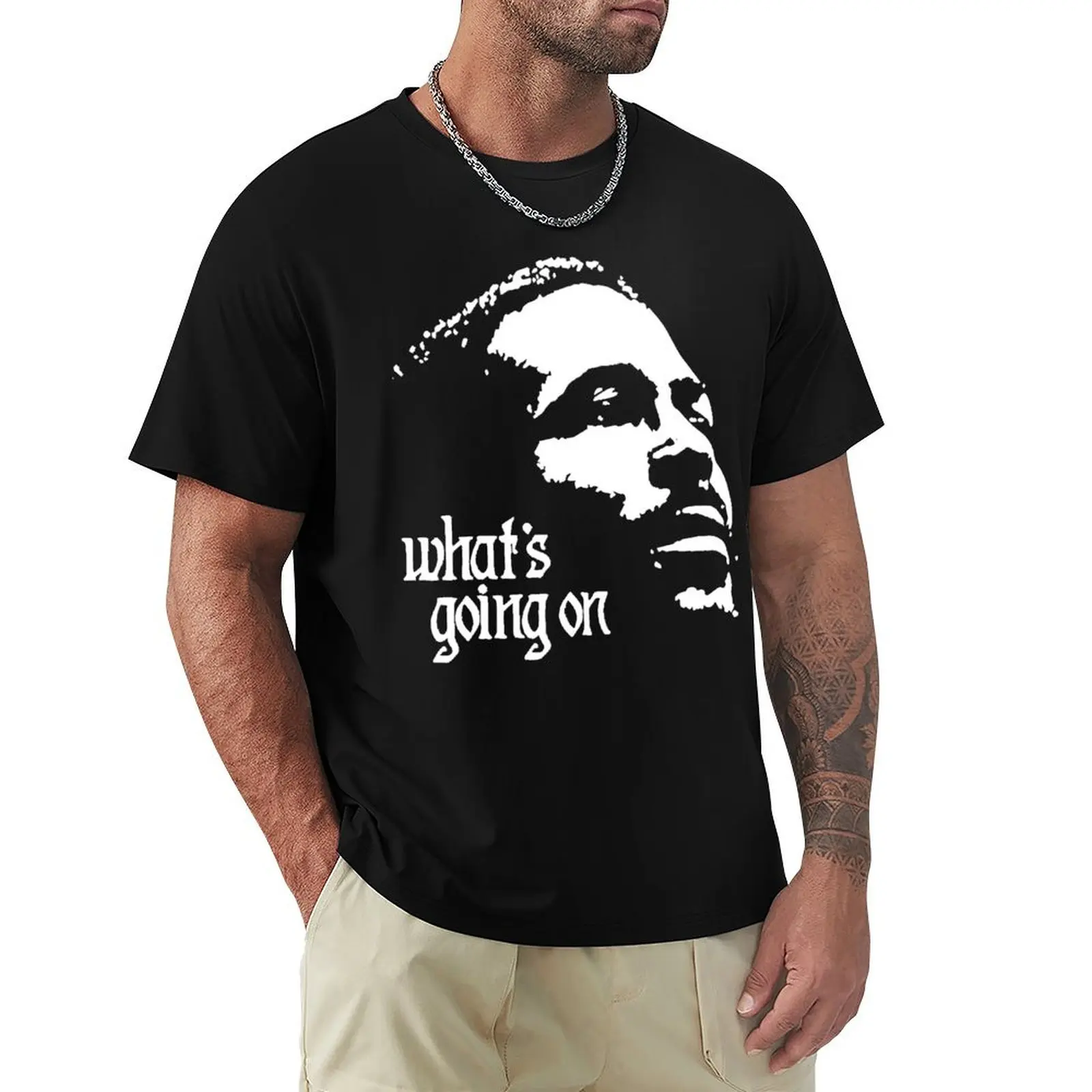 Gift Idea Marvin Gaye Whats going On T-Shirt Stain Resistant Casual Tee