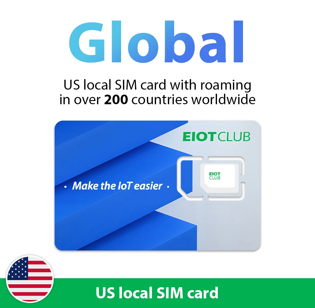 EIOTCLUB International Data SIM Card - 1GB 30DAY, High Speed 5G/4G LTE Coverage, Global Coverage 200+ Countries, No Contract Fee