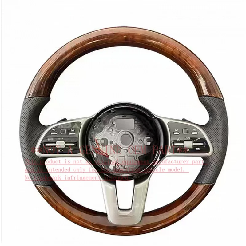 For Mercedes Benz G A B C E S Class Custom Carbon Fiber Peach Leather Steering Wheel Old Model Upgrade New Horn Cover Horn Shell