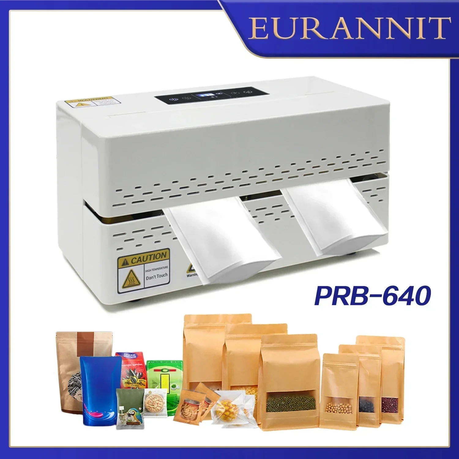 EURANNIT Lightweight Heat Sealing Machine for Plastic and Poly Bags Bag Sealer for Food Storage Kitchen Bakery Snacks Packaging