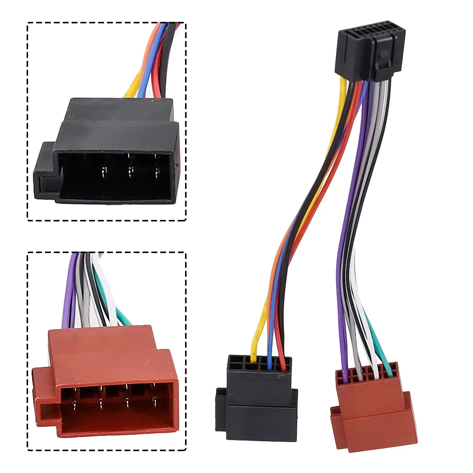 Connector ISO Standard Harness For Audio Adaptor Accessories For Parts Plastic Replacement Stereo 160x40x25 Mm