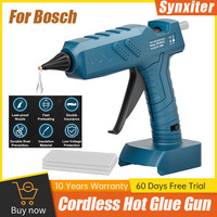 Synxiter Cordless Hot Melt Glue Gun With 10P Glue Sticks Portable Rechargeable DIY Home Repair Power Tool For Bosch 18V Battery
