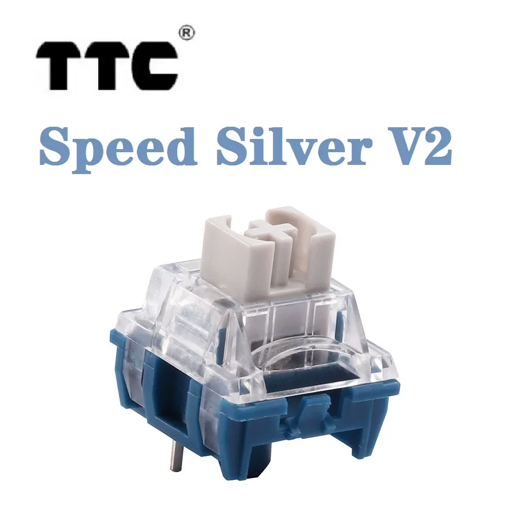 TTC Speed Silver V2 Switch Mechanical Keyboard MX Fast Switch HIFI Linear 45gf 3 Pin RGB SMD Hot Swap Gaming Switches Lubricated