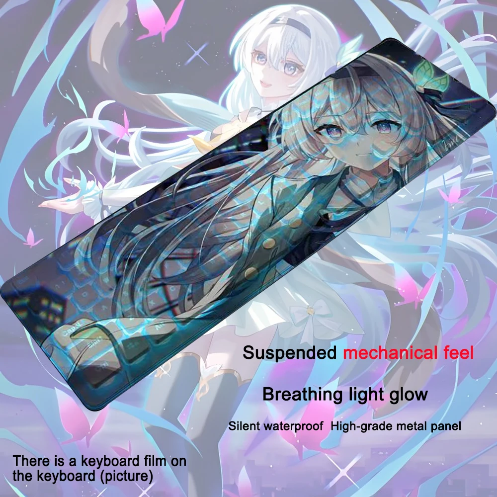 Gaming Anime Keyboard Honkai: Star Rail 104 Keys Firefly Kafka USB Wired Backlit Gaming Keyboard Keycap For Office Laptop Games