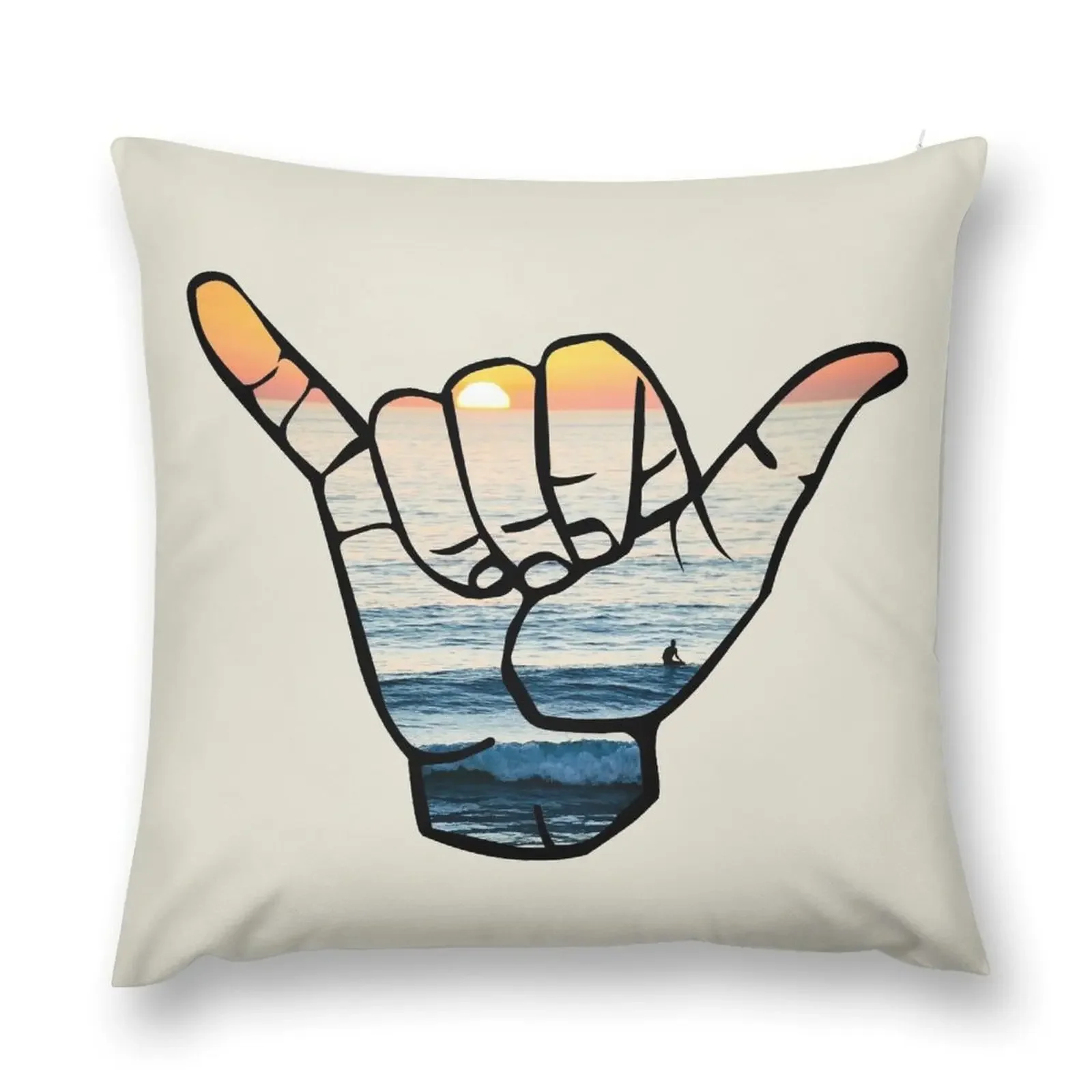 Shaka Waves Throw Pillow Sofa Covers For Living Room Pillow Cases Decorative pillow