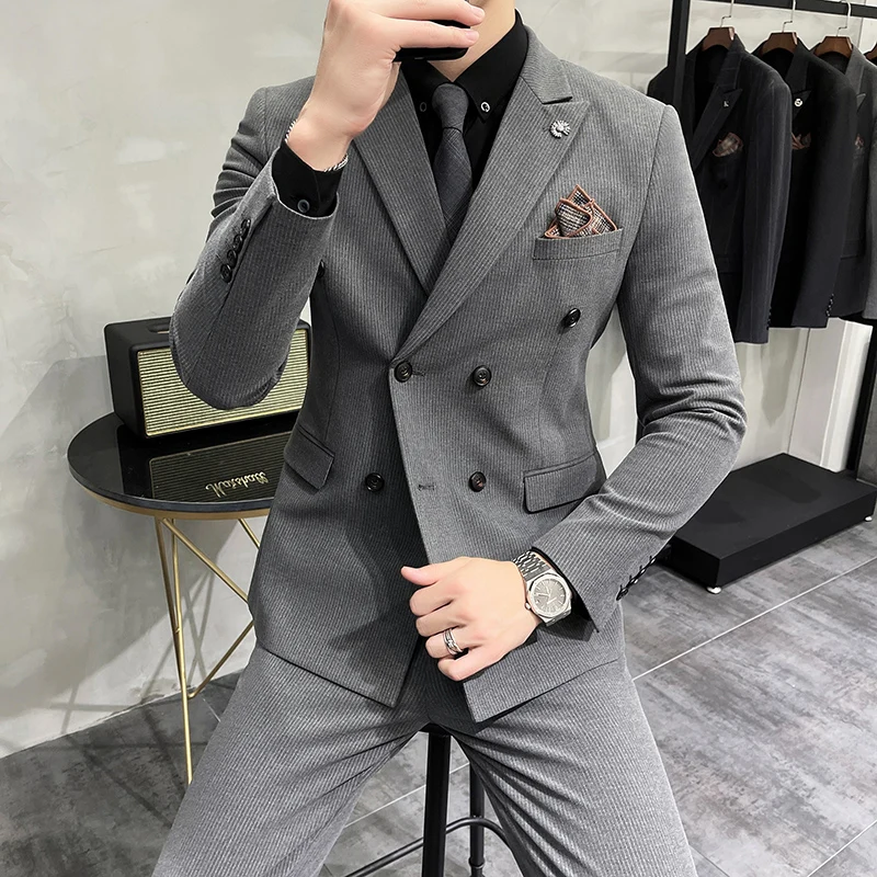 

T142 Suit business casual formal wear high-end wedding banquet dress suit men