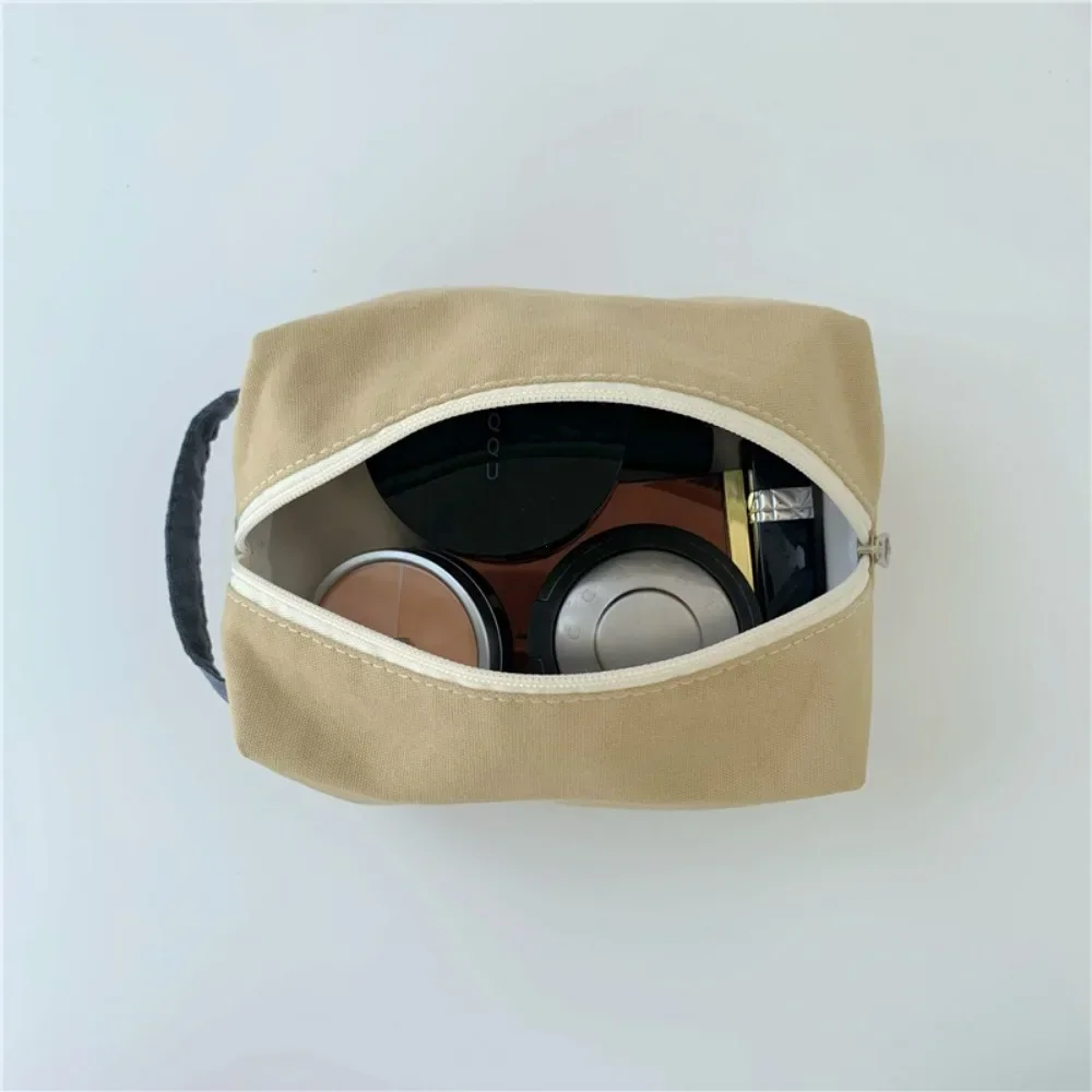 الموضة الكورية نمط المرأة حقيبة مستحضرات التجميل السفر المنظم حقيبة التخزين قماش يشكلون الحقيبة الصغيرة الكبيرة حمل طقم ماكياج الحقيبة #5