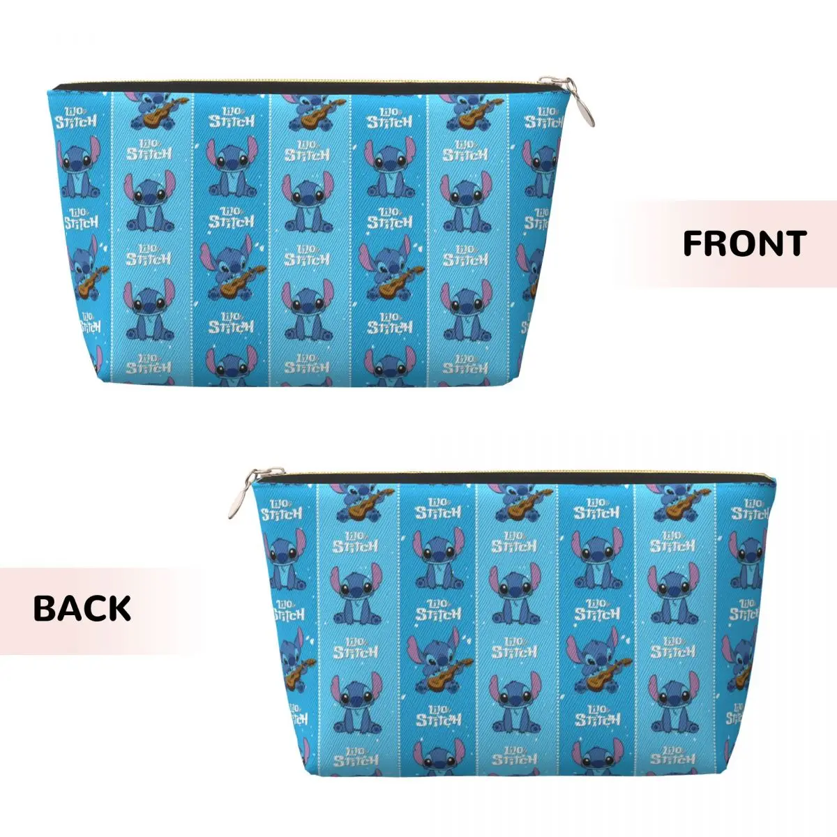 Custom Cute Lilo And Stitch Makeup Bag Women Travel Cosmetic Organizer Kawaii Cartoon Storage Toiletry Bags