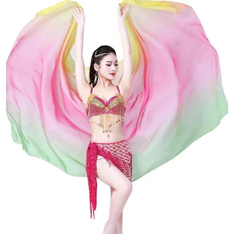 Women Belly Dance Chiffon Veils Light Belly Dancing Shawls Hand Thrown Stage Gradual Scarves bellydance costume bellydance skirt