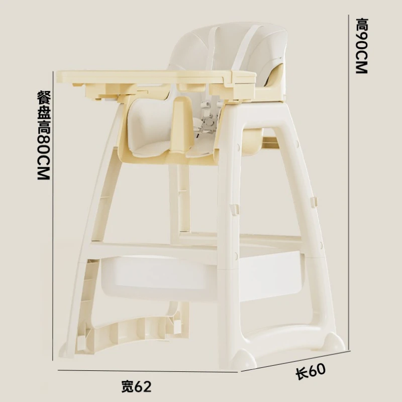 كرسي مرتفع للأطفال، كرسي طاولة طعام منزلي، مطعم متعدد الوظائف، فندق، كرسي مرتفع للأطفال تجاري بعجلات عالمية #5